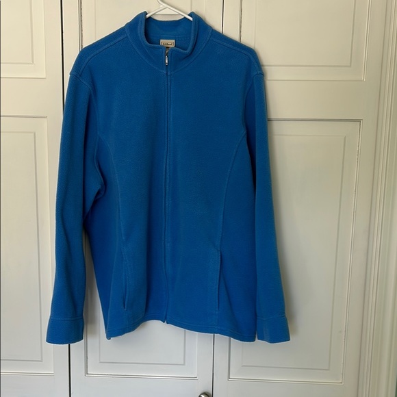 L.L. Bean Sweaters - L.L. Bean Blue Cardigan Fleece with Zip-Up Style